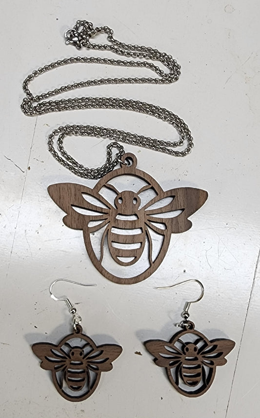 Bee Earring and Necklace Set