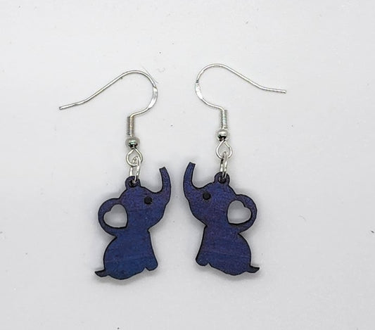 Small Elephant- Hook Earrings