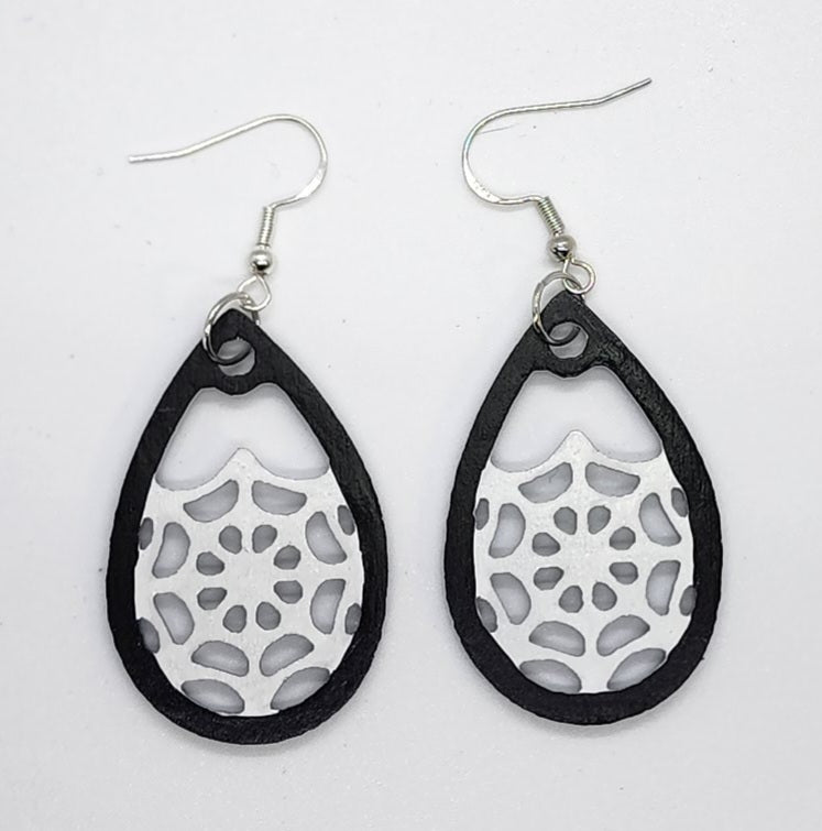 Halloween Cobweb - Hook Earrings