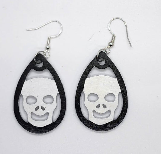 Halloween Skull - Hook Earrings