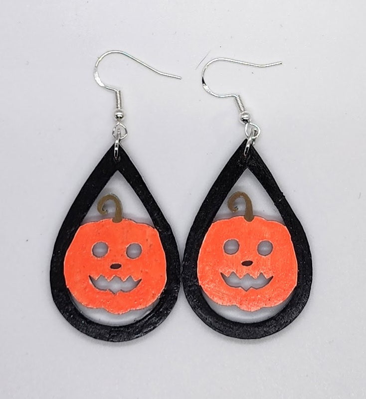 Halloween Pumpkin - Hook Earring