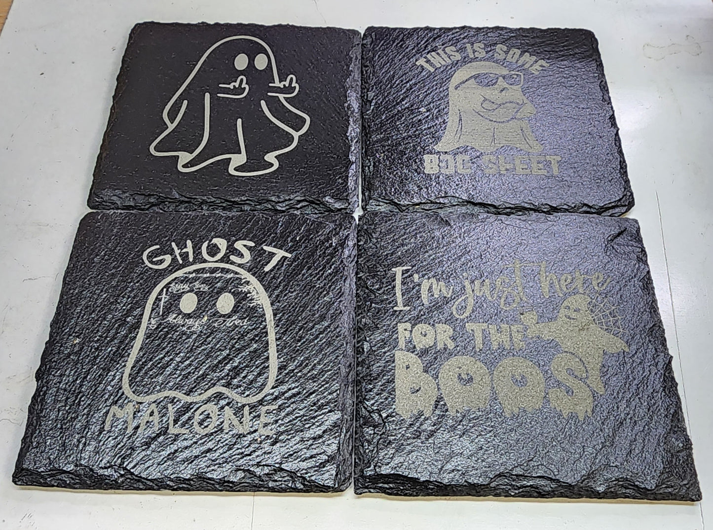 Ghost - Slate Coasters