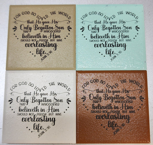 2" x 2" Refrigerator Magnets John 3:16